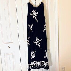 FREE GIFT with Heather Nicole Vintage Style Turtle Print Dress (XL) Like New